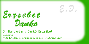erzsebet danko business card