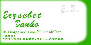 erzsebet danko business card